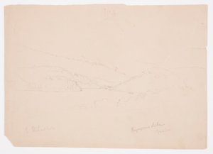 Ritning, Ripogenussjön, ca 1855 av Frederic Edwin Church