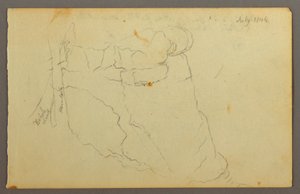 Teckning, stenar, 1844 av Frederic Edwin Church