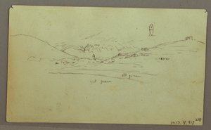 Ritning, Ruiner, 27 april 1868 av Frederic Edwin Church