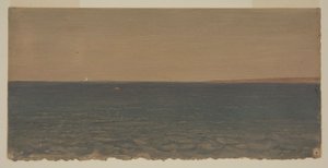 Teckning, Havslandskap med isberg, 1859 av Frederic Edwin Church