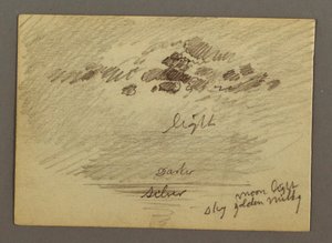 Teckning, Skisser från Mellanöstern, inklusive Suezkanalen, januari 1868 av Frederic Edwin Church