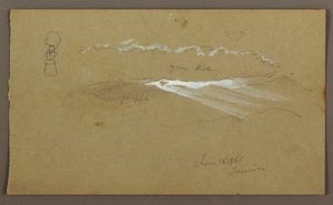 Teckning, himmel, figur, 12 juni 1865 av Frederic Edwin Church