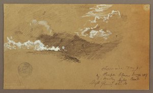 Teckning, himmel, maj 1865 av Frederic Edwin Church