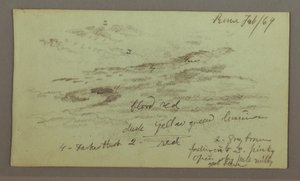 Teckning, Himmelsstudie, 1 februari 1869 av Frederic Edwin Church
