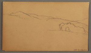 Teckning, Himmelsstudie, möjligen 1873 av Frederic Edwin Church