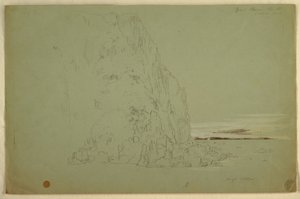 Teckning, "Södra huvudet", 1851 av Frederic Edwin Church
