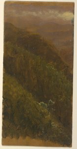 Ritning, Brant sluttning, juli 1865 av Frederic Edwin Church