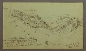 Teckning, studie av sidan av en dal, 4 maj 1868 av Frederic Edwin Church