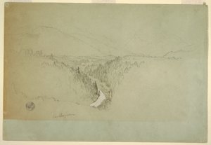 Ritning, Watzmans topp, Berchtesgaden, Bayern, 1868 av Frederic Edwin Church