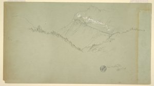 Ritning, Watzmanns topp, nära Berchtesgaden, 9 juli 1868 av Frederic Edwin Church