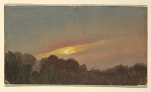 Teckning, solnedgång, 1865-66 av Frederic Edwin Church