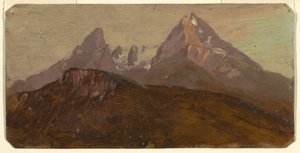Ritning, Watzmann, Berchtesgaden, Bayern, 1868 av Frederic Edwin Church