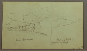 Ritning, Grav på en kulle, tre minareter, 1 maj 1868 av Frederic Edwin Church
