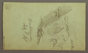 Ritning, Torn, Tak, Spikket, Tak, juli 1868 av Frederic Edwin Church