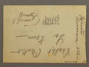 Ritning, stadsbyggnader, möjligen 1868-69 av Frederic Edwin Church