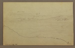 Teckning, Träd, möjligen 1860-tal av Frederic Edwin Church