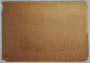 Teckning, utsikt över en dal nära Pandi, Colombia, juli 1853 av Frederic Edwin Church