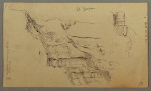 Teckning, Vy över Wady el-Arabah, 20 februari, möjligen 1868 av Frederic Edwin Church
