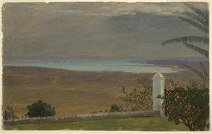 Teckning, utsikt över havet, 1865 av Frederic Edwin Church