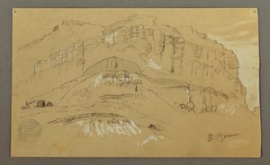 El Yemen Valley, Arabien: Klippvägg av Frederic Edwin Church