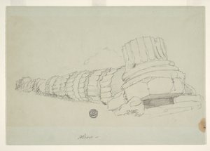 Fallen kolumn av templet av Olympian Zeus, Aten av Frederic Edwin Church