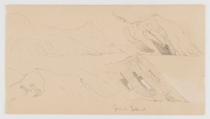 Great Island, Studie av Rock Cliffs av Frederic Edwin Church