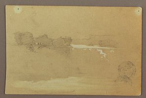 Hennequin Point och American Falls, Niagara River av Frederic Edwin Church