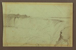 Horseshoe Falls med en dubbel regnbåge, Niagara River, Kanada av Frederic Edwin Church