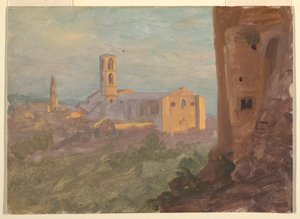 Italiensk eller schweizisk stad av Frederic Edwin Church