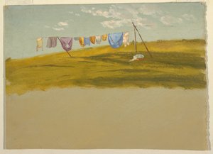 Tvätten hängde ut för att torka av Frederic Edwin Church