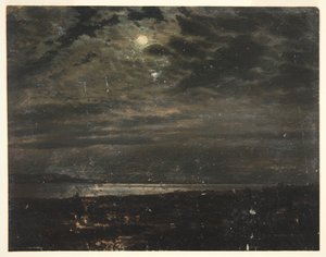 Månbelyst kust (möjligen Maine) av Frederic Edwin Church