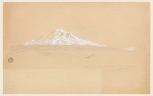 Mount Chimborazo från House of Senior Pablo Bustamante, Riobamba, Ecuador av Frederic Edwin Church