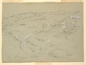 Oljeberget, Betania, Siloam och Jerusalem, Palestina [Betanien och Silwan, östra Jerusalem och Jerusalem, Israel] av Frederic Edwin Church
