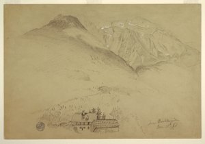 Mounts Goell och Brett nära Berchtesgarden, Bayern av Frederic Edwin Church