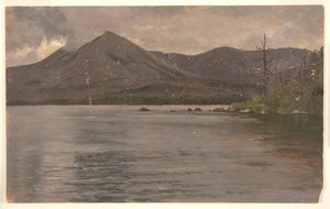 Berget Katahdin, från sjön Katahdin av Frederic Edwin Church
