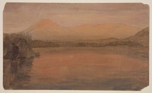 Mts. Katahdin och Turner från Lake Katahdin av Frederic Edwin Church