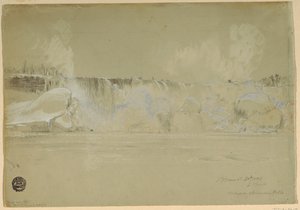 Niagarafallen i snö, från nordväst av Frederic Edwin Church