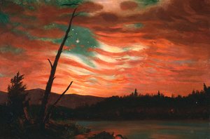 Vår banner i himlen av Frederic Edwin Church