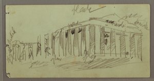 Parthenon tänd på natten, Aten, Grekland av Frederic Edwin Church