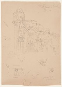 Ruinerna av St. George Church, Lydda [dagens Lod] av Frederic Edwin Church