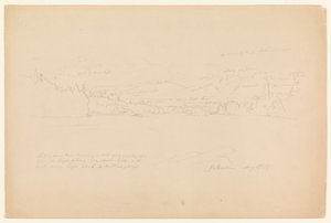 Sjöns strand och foten av Mount Katahdin av Frederic Edwin Church