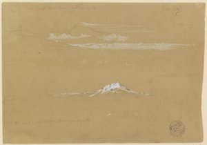 Sincholagua, morgon, från soltemplet, Quito av Frederic Edwin Church