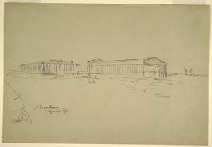 Skisser, Paestum, södra Italien av Frederic Edwin Church