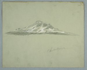 Snötäckta toppen av Mount Chimborazo, Ecuador av Frederic Edwin Church