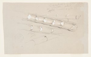 Studie av bambu av Frederic Edwin Church