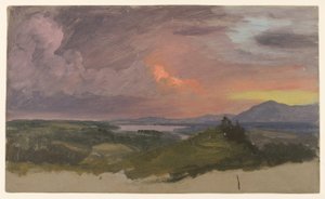 Solnedgång i Hudson Valley av Frederic Edwin Church