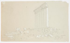 Jupiters tempel vid soluppgången, Baalbek av Frederic Edwin Church