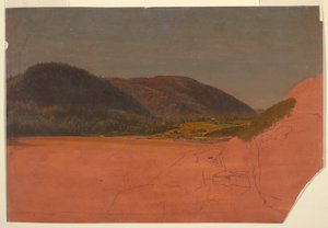Bikupan och sandstranden från Great Head, Mt. Desert av Frederic Edwin Church