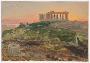 Parthenon från sydost av Frederic Edwin Church