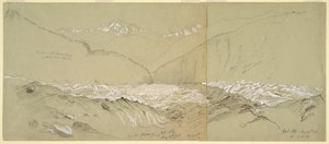 Övre Aletschglaciären med Great Fusshorn av Frederic Edwin Church